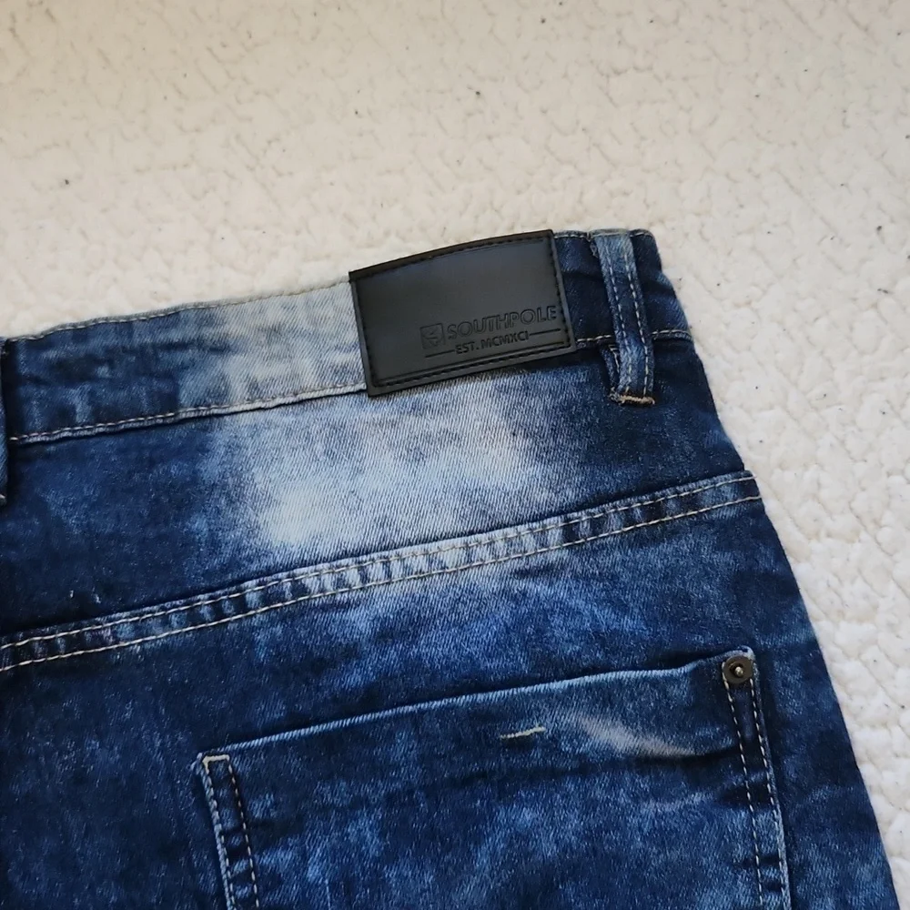Southpole slim Fit vintage y2k 90's distressed Thrashed baggy drop waist denim